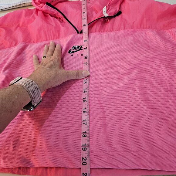 Nike Air Windbreaker Anorak Jacket & Joggers Set Sz Medium Pink FLAWS - Picture 7 of 14